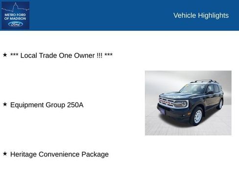 Certified 2023 Ford Bronco Sport Heritage w/ Heritage Convenience Package AWD/4WD image 2
