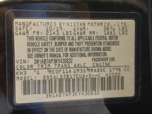Used 2019 Nissan Sentra SV FWD image 33