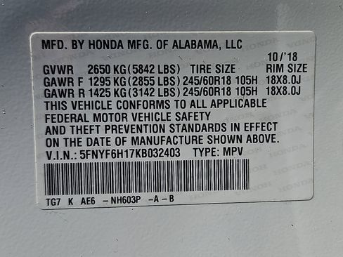 Used 2019 Honda Pilot LX image 28