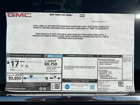 New 2026 GMC Yukon Denali w/ Advanced Technology Package image 21