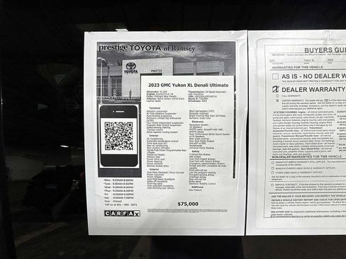 Used 2023 GMC Yukon XL Denali Ultimate w/ LPO, Floor Liner Package image 12