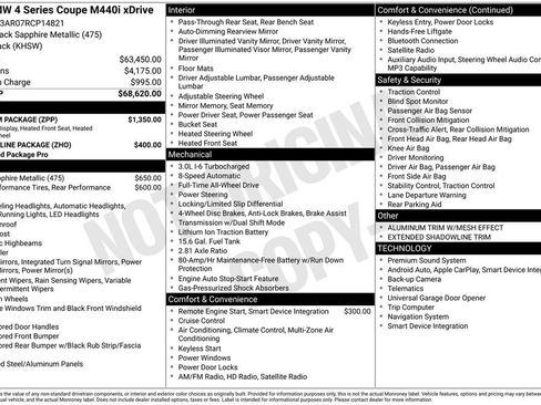 Certified 2024 BMW 440i xDrive Coupe w/ Premium Package AWD/4WD image 2