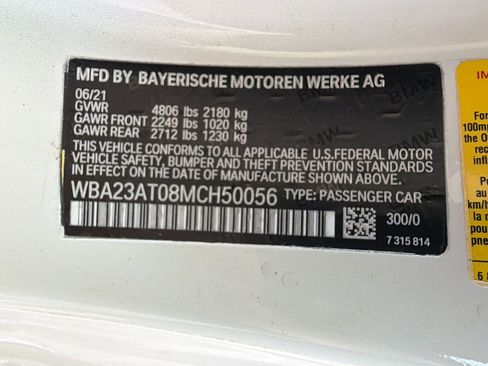 Used 2021 BMW 430i Convertible w/ Parking Assistance Package RWD image 9