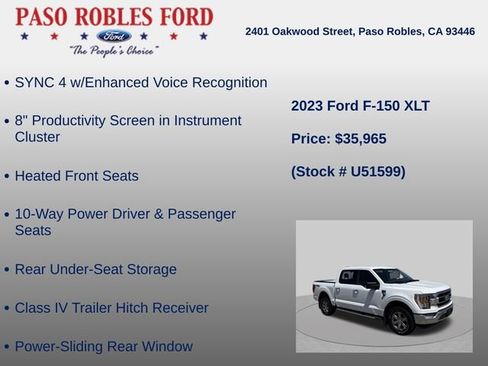 Used 2023 Ford F150 XLT w/ Equipment Group 302A High AWD/4WD image 9