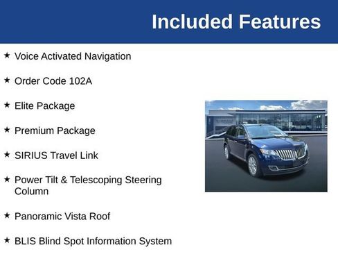 Used 2011 Lincoln MKX 2WD w/ 102A Rapid Spec Order Code image 5