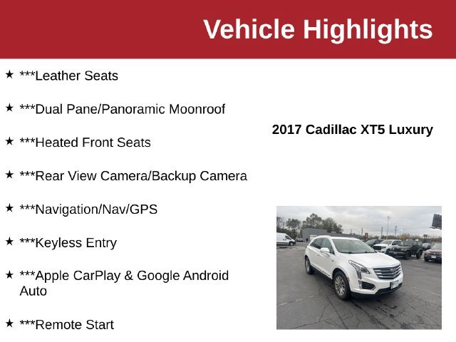 Used 2017 Cadillac XT5 Luxury w/ Driver Awareness Package AWD/4WD image 10
