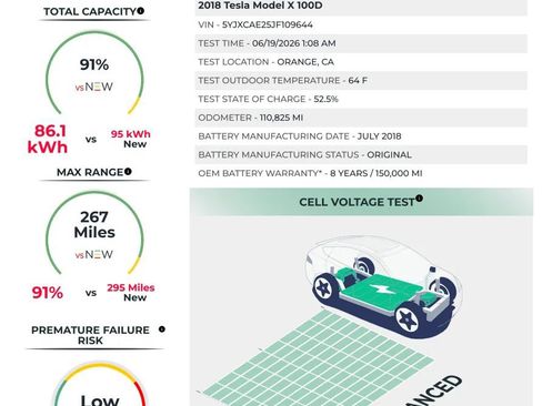 Used 2018 Tesla Model X 100D AWD/4WD image 3