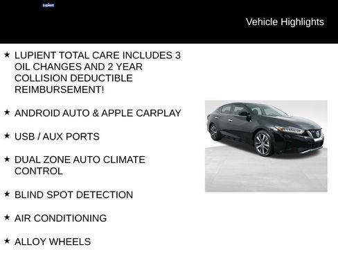 Used 2020 Nissan Maxima 3.5 S w/ Floor Mat Group FWD image 7