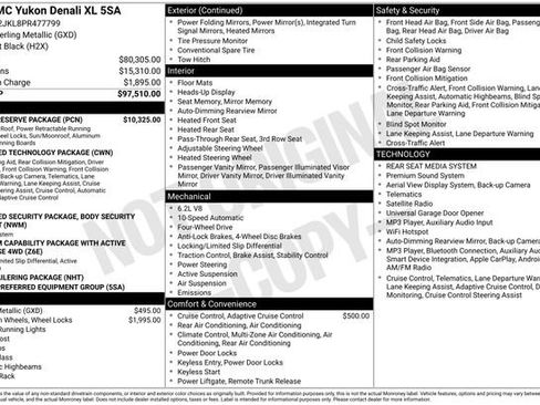 Used 2023 GMC Yukon XL Denali w/ Denali Reserve Package AWD/4WD image 8