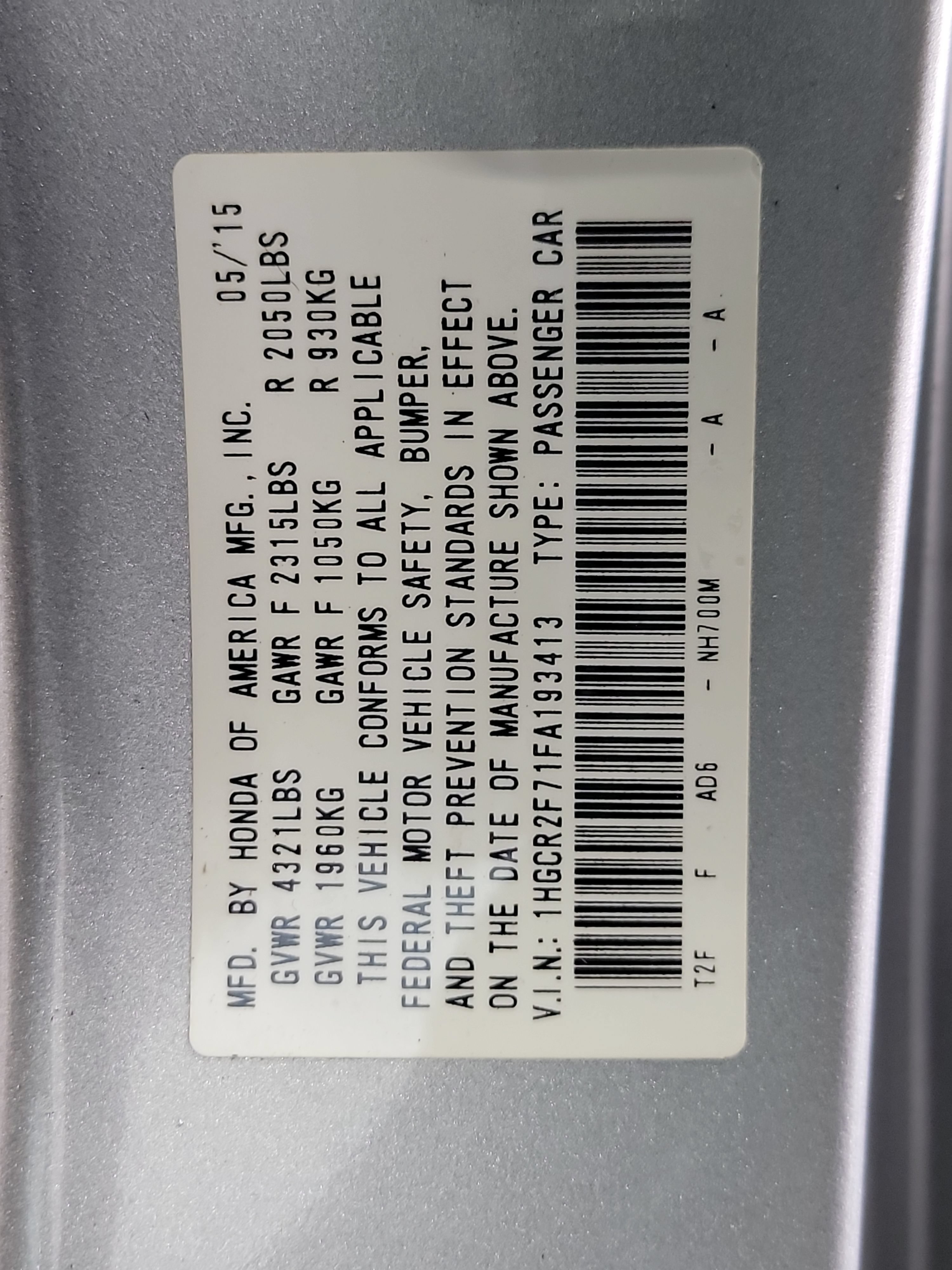 Used 2015 Honda Accord EX image 28