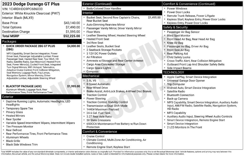 Used 2023 Dodge Durango GT RWD image 5