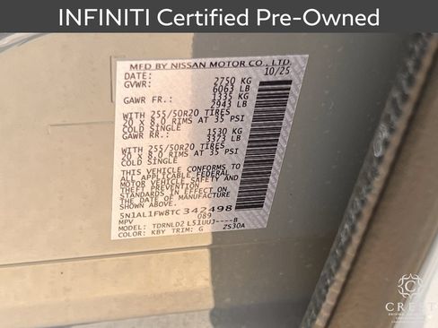 Certified 2026 INFINITI QX60 Sport AWD/4WD image 33