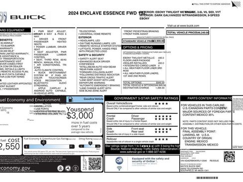 Used 2024 Buick Enclave Essence w/ LPO, Floor Liner Package FWD image 10