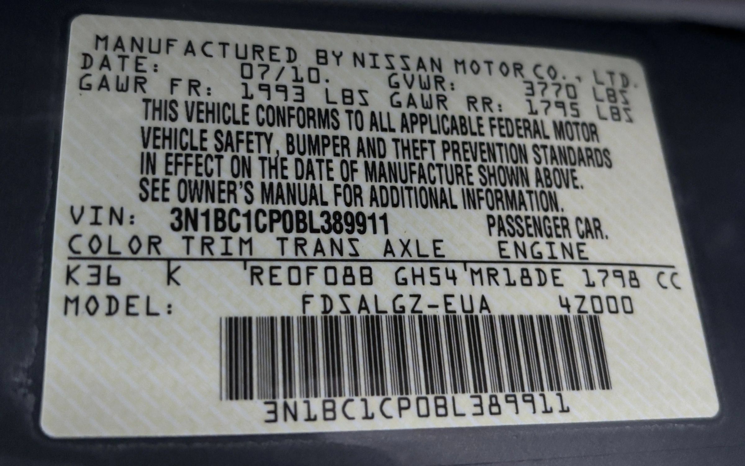 Used 2011 Nissan Versa Hatchback w/ Navigation/Satellite Pkg FWD image 12