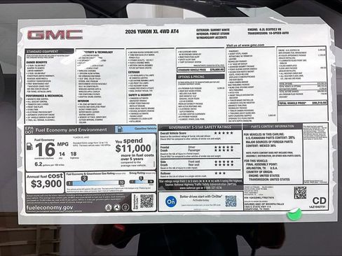 New 2026 GMC Yukon XL AT4 w/ AT4 Premium Plus Package image 33