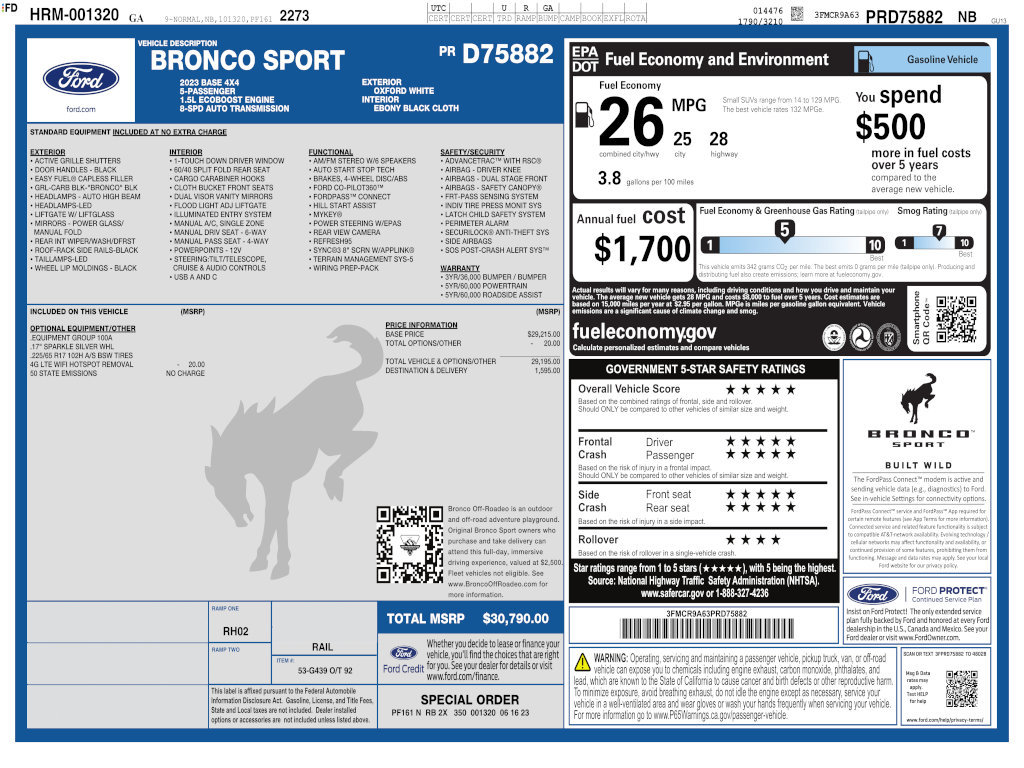 Used 2023 Ford Bronco Sport AWD/4WD image 4