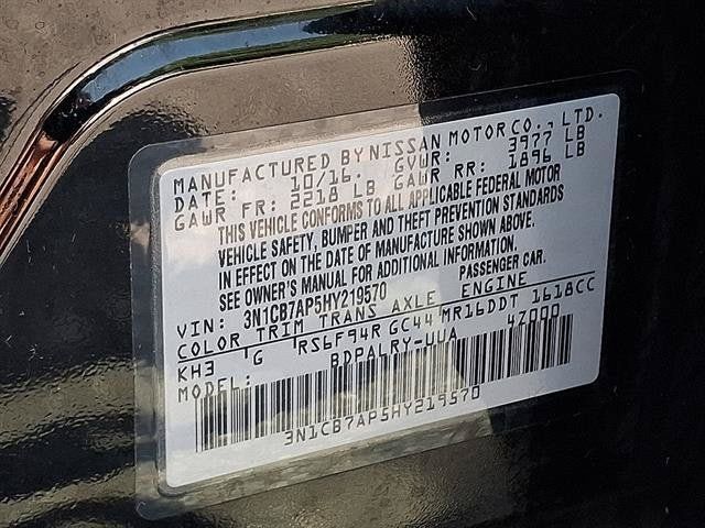 Certified 2017 Nissan Sentra SR Turbo w/ Protection Package FWD image 27