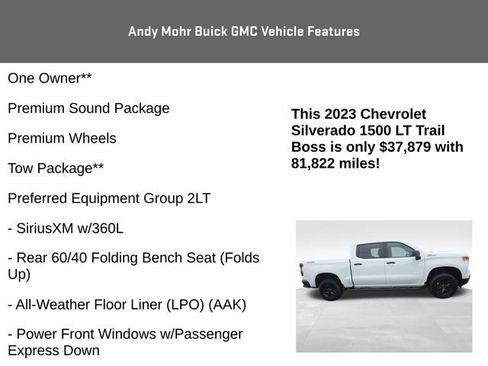Used 2023 Chevrolet Silverado 1500 LT Trail Boss w/ Protection Package AWD/4WD image 8