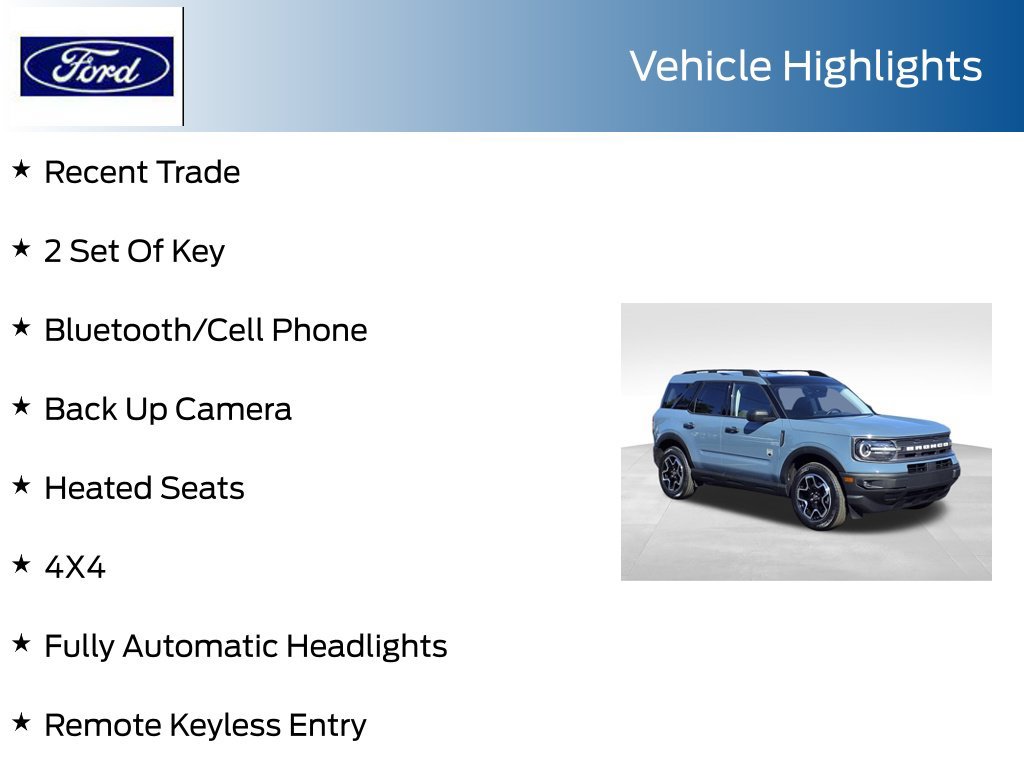 Certified 2023 Ford Bronco Sport Big Bend w/ Convenience Package AWD/4WD image 7
