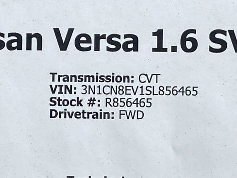 Certified 2025 Nissan Versa SV w/ Trunk Package FWD image 35