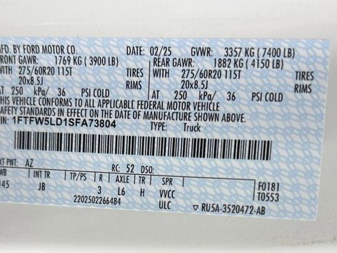 New 2025 Ford F150 Lariat w/ Equipment Group 501A Mid image 13