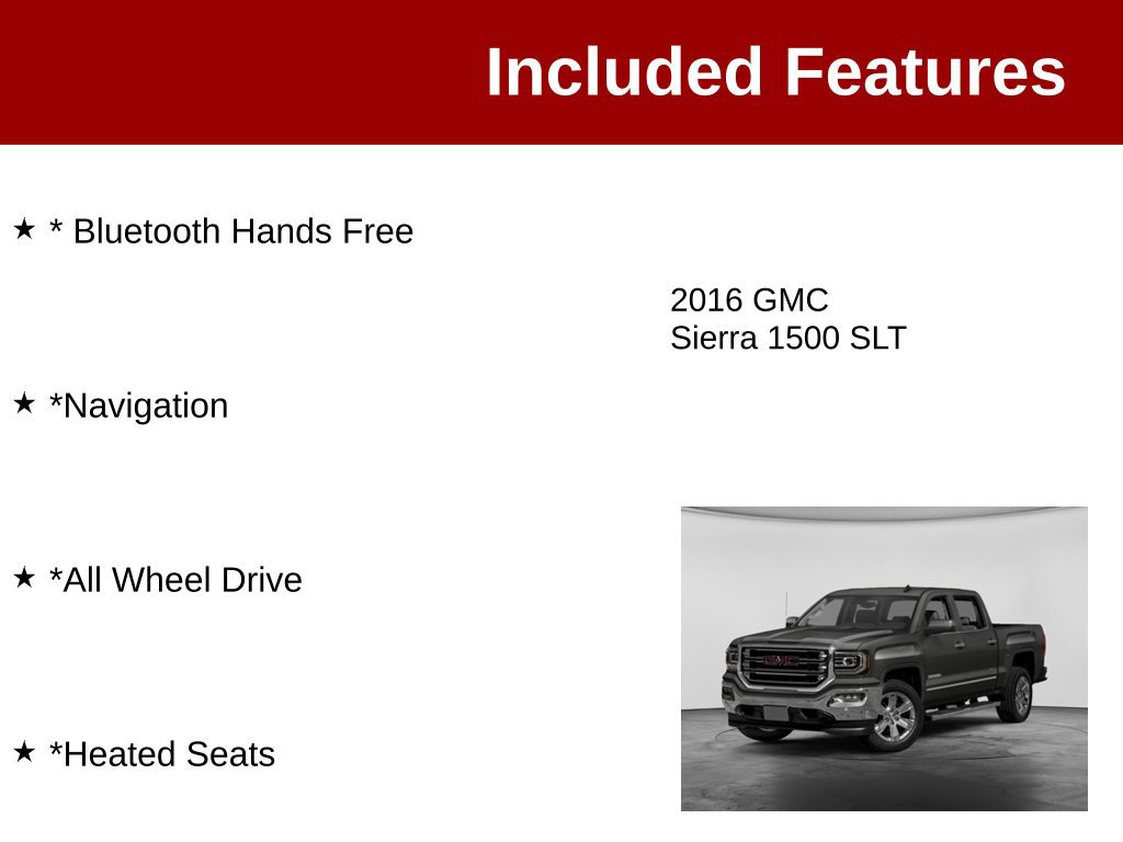 Used 2016 GMC Sierra 1500 SLT w/ All-Terrain Package AWD/4WD image 3