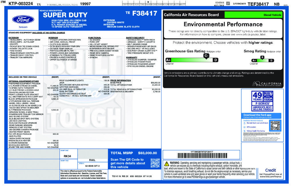 New 2026 Ford F250 XLT w/ XLT Premium Package AWD/4WD image 4