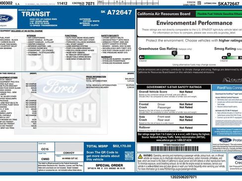 Used 2025 Ford Transit 250 Low Roof w/ Exterior Upgrade Package RWD image 4