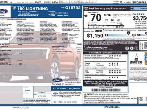 Certified 2025 Ford F150 Lightning Lariat AWD/4WD image 2