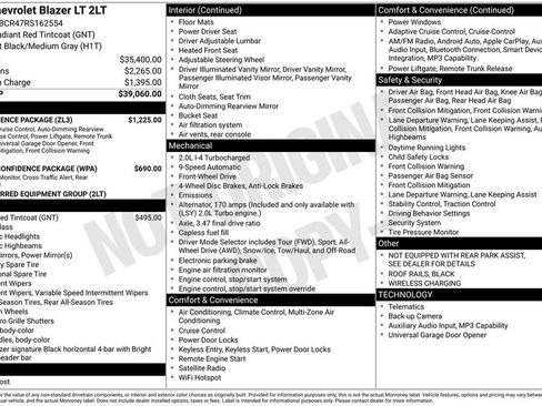 Used 2024 Chevrolet Blazer LT w/ Convenience Package FWD image 42
