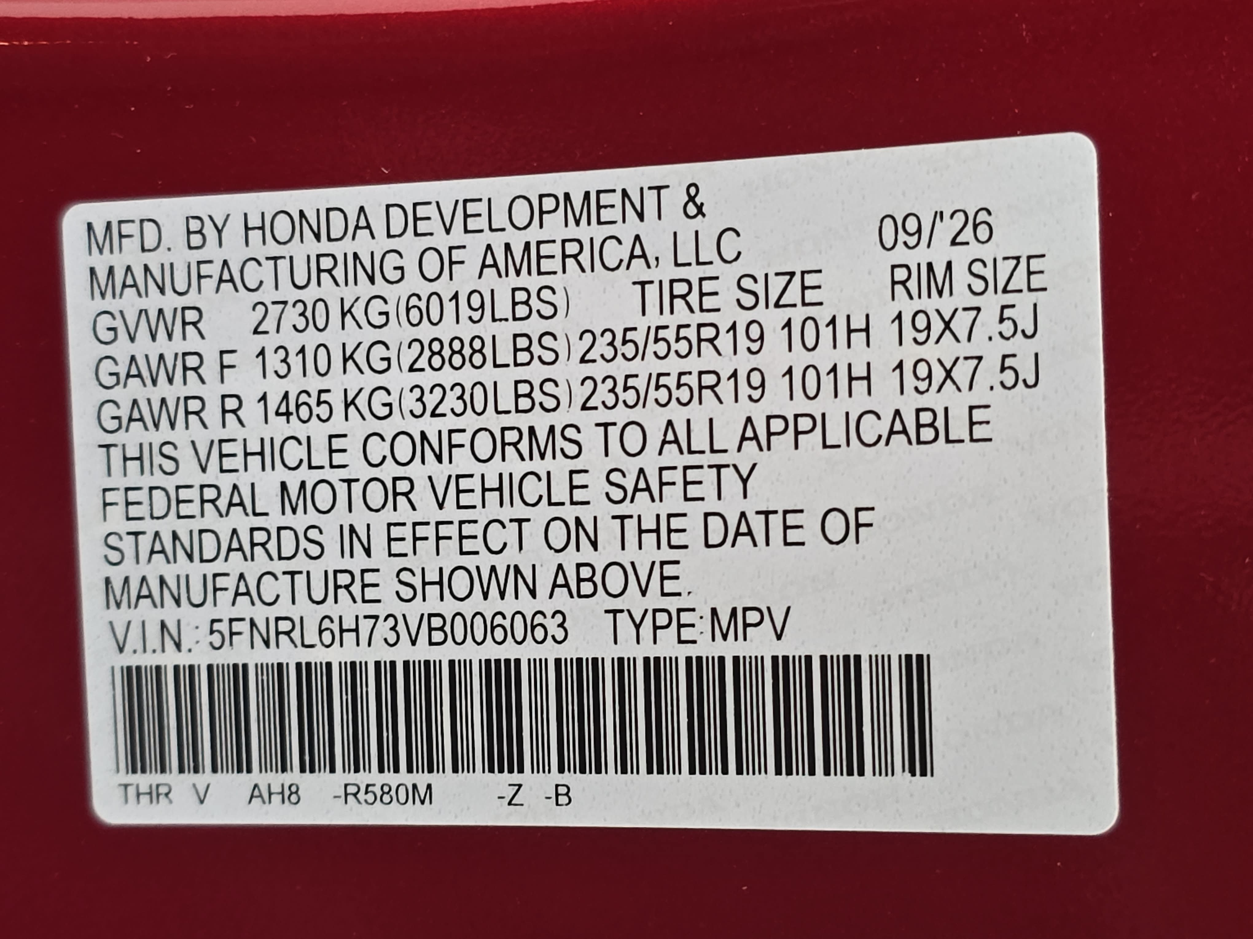 New 2027 Honda Odyssey Sport-L image 37