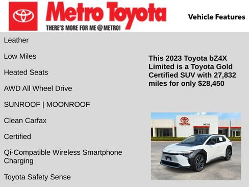 Certified 2023 Toyota bZ4X AWD w/ Weather Package image 6