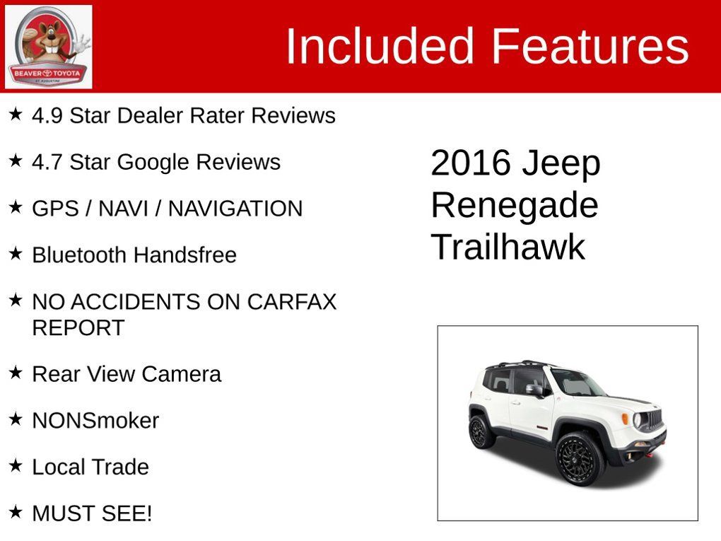 Used 2016 Jeep Renegade Trailhawk AWD/4WD image 4