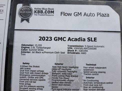 Used 2023 GMC Acadia SLE w/ Driver Convenience Package AWD/4WD image 35