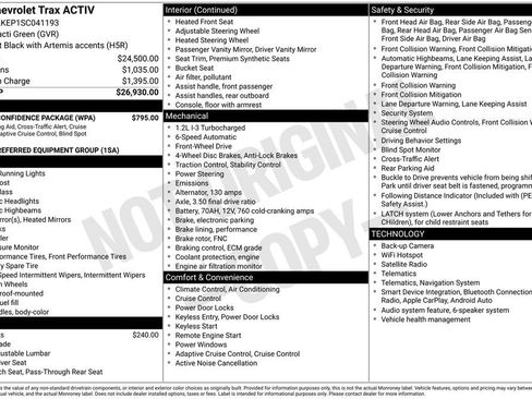 Used 2025 Chevrolet Trax ACTIV w/ Driver Confidence Package FWD image 3
