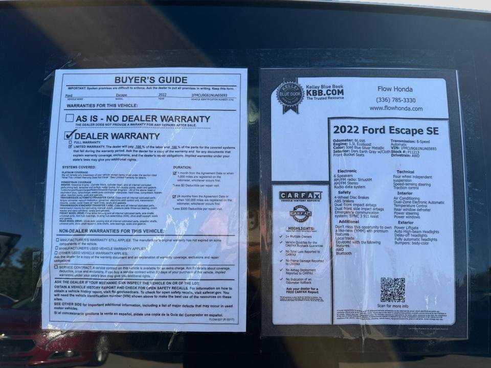 Used 2022 Ford Escape SE w/ Convenience Package AWD/4WD image 37