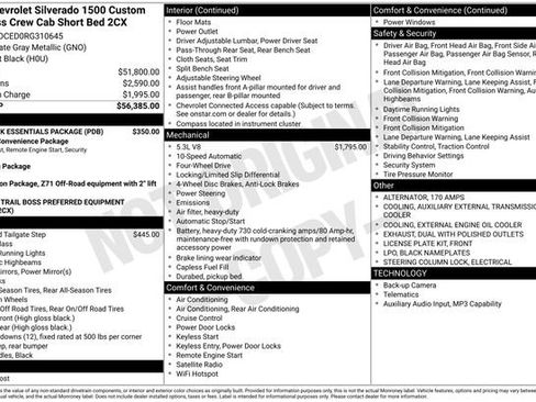 Used 2024 Chevrolet Silverado 1500 Custom Trail Boss w/ LPO, Dark Essentials Package image 35