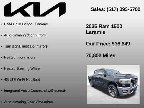 Used 2025 RAM 1500 Laramie AWD/4WD image 19