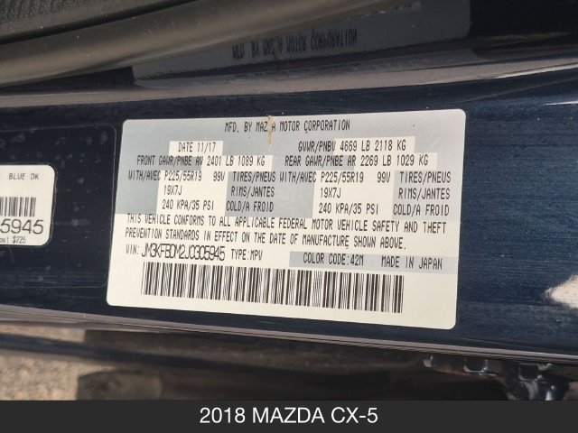 Used 2018 MAZDA CX-5 Grand Touring AWD/4WD image 26