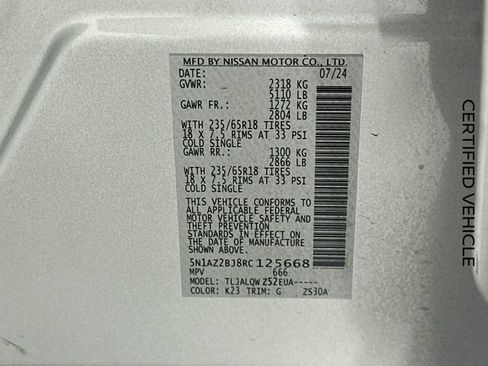 Certified 2024 Nissan Murano SV FWD image 12
