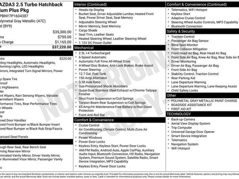 Certified 2023 MAZDA MAZDA3 Hatchback w/Premium Plus Pkg AWD/4WD image 12