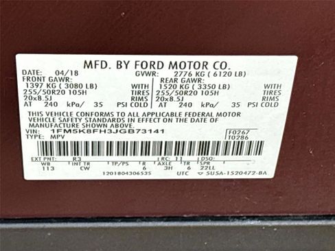 Used 2018 Ford Explorer Limited w/ Equipment Group 301A AWD/4WD image 34