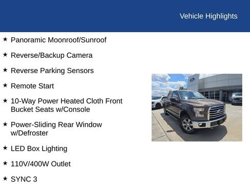 Used 2016 Ford F150 XLT w/ Equipment Group 302A Luxury AWD/4WD image 13
