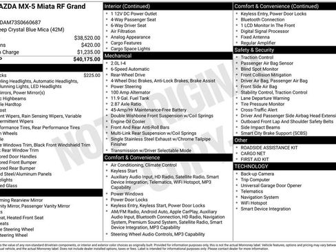 New 2025 MAZDA MX-5 Miata RF Grand Touring image 22