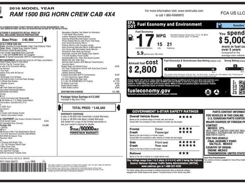 Used 2016 RAM 1500 Big Horn image 2