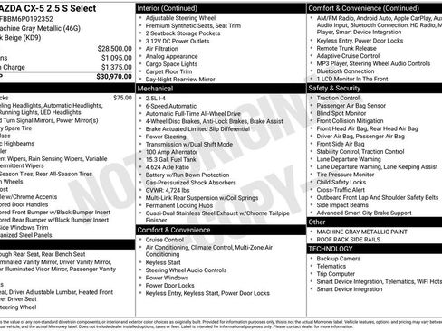 Certified 2023 MAZDA CX-5 AWD 2.5 S w/ Select Package image 39