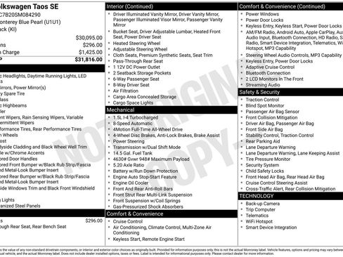 Certified 2025 Volkswagen Taos SE AWD/4WD image 17