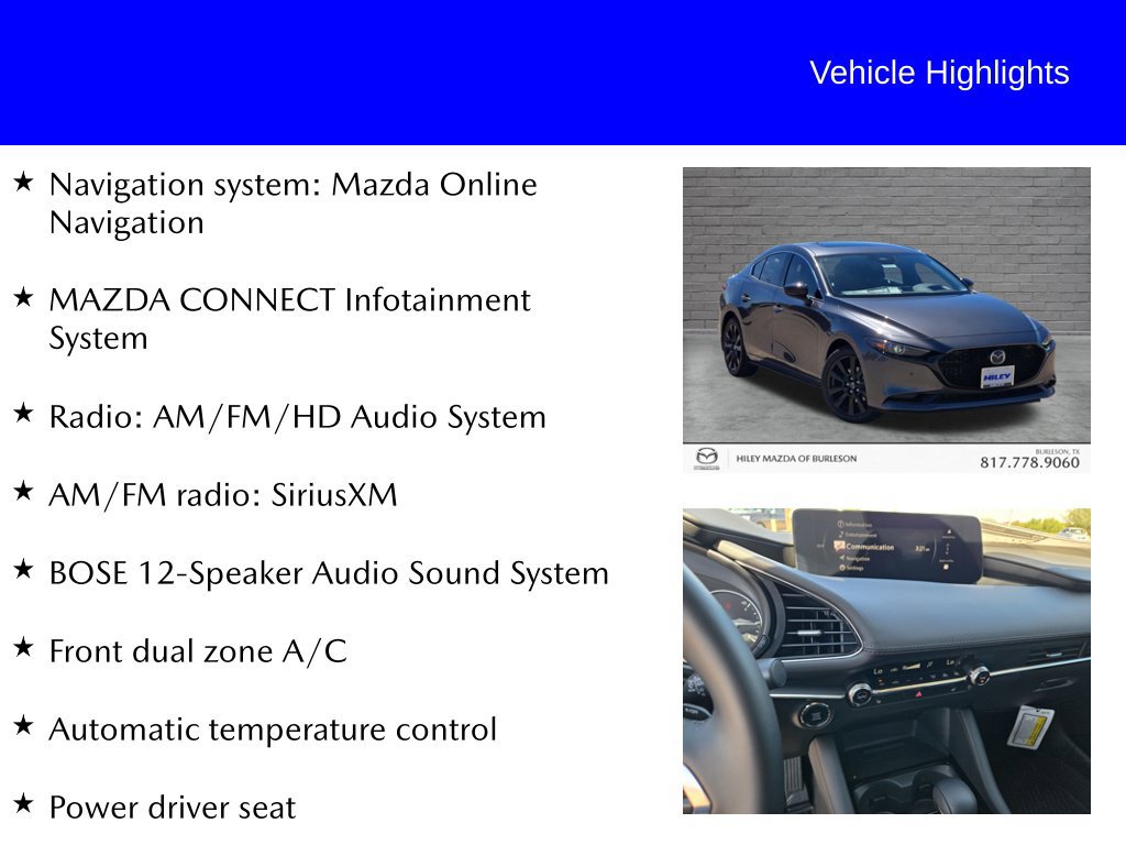 New 2026 MAZDA MAZDA3 2.5 Turbo Sedan w/Premium Plus AWD/4WD image 9
