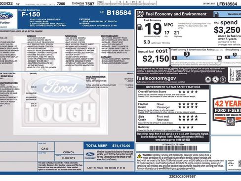 Used 2020 Ford F150 Limited w/ Trailer Tow Package image 6