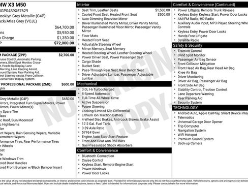 Used 2025 BMW X3 M50 w/ Premium Package image 15
